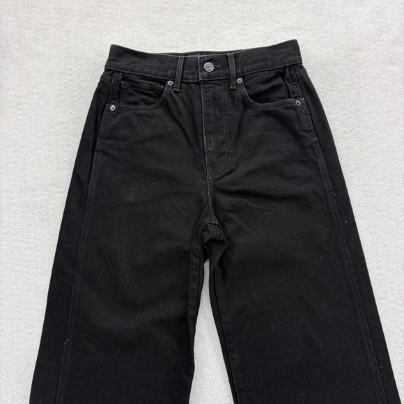 Veronica Beard Jeans Womens 25 Black Taylor Relaxed Wide Leg High Rise Denim - Picture 2 of 14